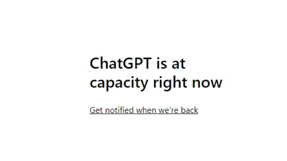 At capacity chat GPT