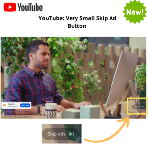 Novo botão de pular anúncio do YouTube