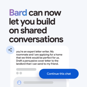 conversas compartilhadas no Bard