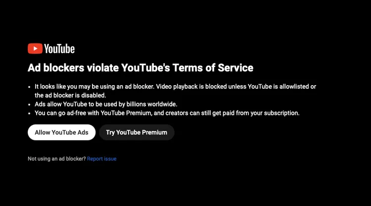 YouTube bloqueia bloqueadores de anúncios