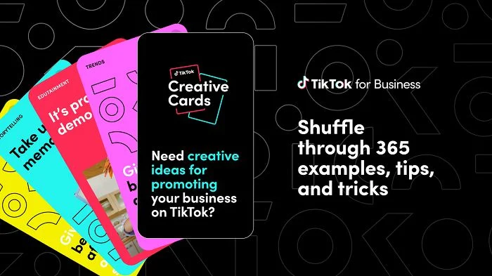 Cartões criativos do TikTok