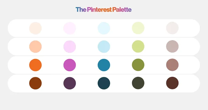 Paleta de cores Pinterest